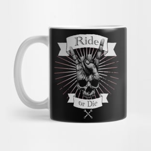 Skull greeting riders Mug